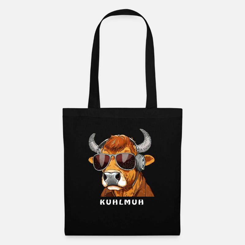 KUH MIT SONNENBRILLE KUHLMUH - Stoffbeutel - Schwarz