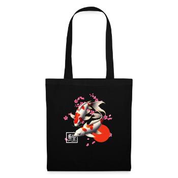 carpe koï japonaise poisson nishikigoi - Sac en tissu - noir - Devant