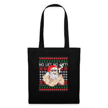 Bad Santa Claus Ugly Christmas Sweater No Lift No Gift - Tote Bag - black - Front