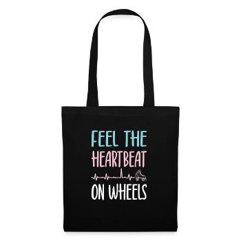 Roller Skater Party Feel Heartbeat On Wheels Gift - Tote Bag - black - Front