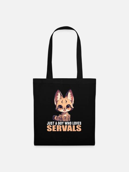 Servale Serval - Stoffbeutel - Schwarz