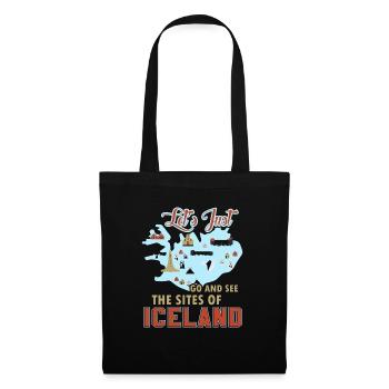 Let's Just Go And See The Sites Of Iceland - Tote Bag - black - Front