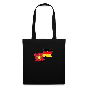 Vietnam Deutschland Flagge Deutsch Vietnamese - Stoffbeutel - Schwarz - Vorne