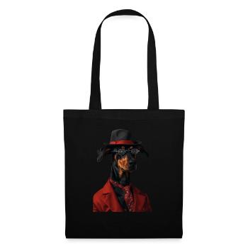 Dobermann - Stoffbeutel - Schwarz - Vorne