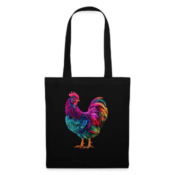 Huhn - Stoffbeutel - Schwarz - Vorne
