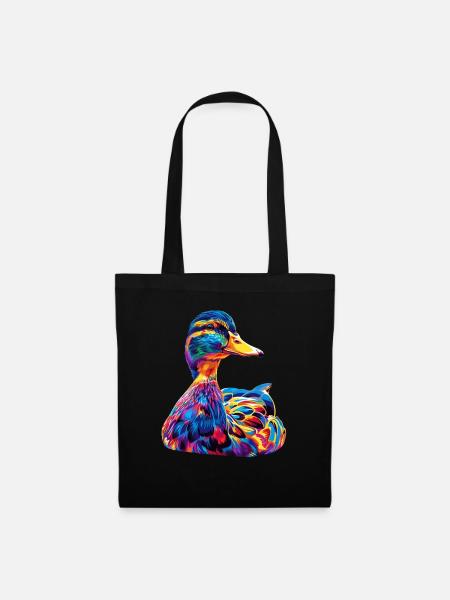 Ente - Stoffbeutel - Schwarz