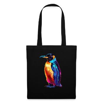 Pinguin - Stoffbeutel - Schwarz - Vorne