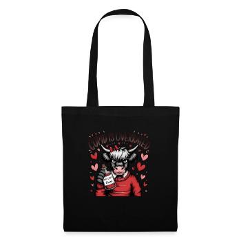 Célibataire Saint-Valentin Amour Cupidon Drôle Dicton - Sac en tissu - noir - Devant