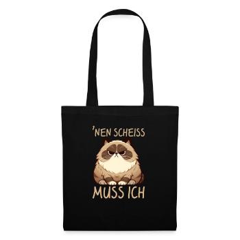 I have to give a shit to cat lovers sarcastically - Tote Bag - black - Front