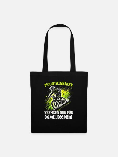 Mountainbiker Fahrradliebhaber Radfahrer Radfahren - Stoffbeutel - Schwarz