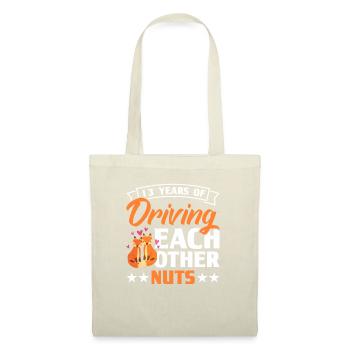 13 Jahre Liebe Zuneigung Fuchs Design - Stoffbeutel - Natur - Vorne
