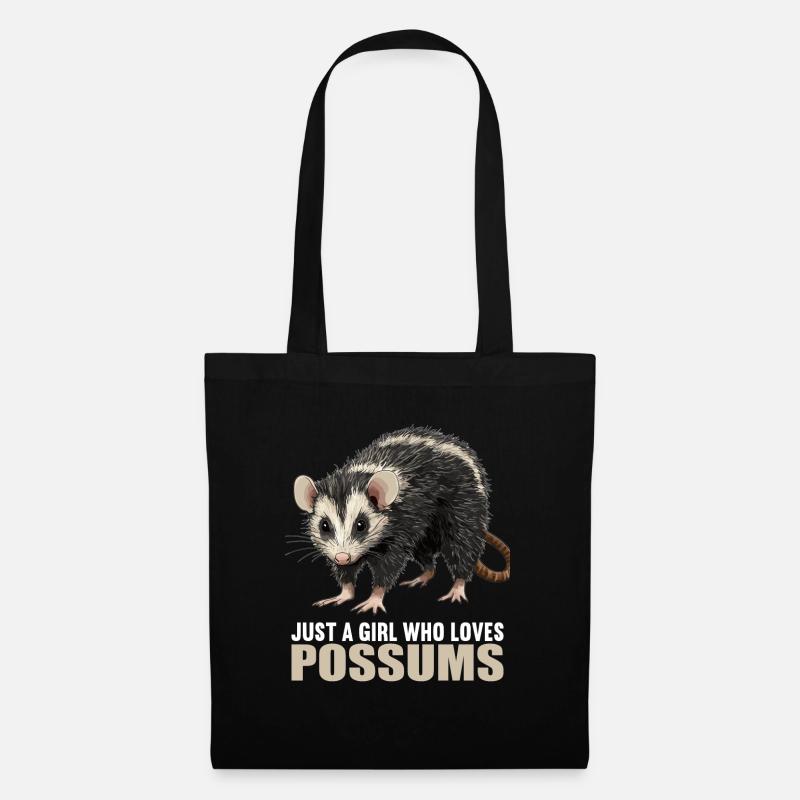 Opossum Opossums - Stoffbeutel - Schwarz