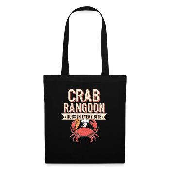 Crabe Rangoon Lover Américain Chinois Fruits de mer - Sac en tissu - noir - Devant