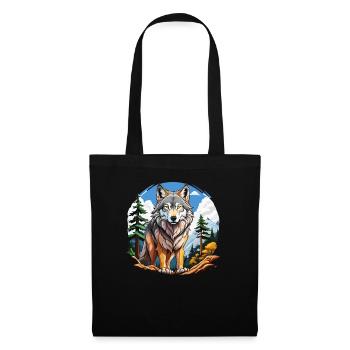 WOLF FOREST - Tote Bag - black - Front