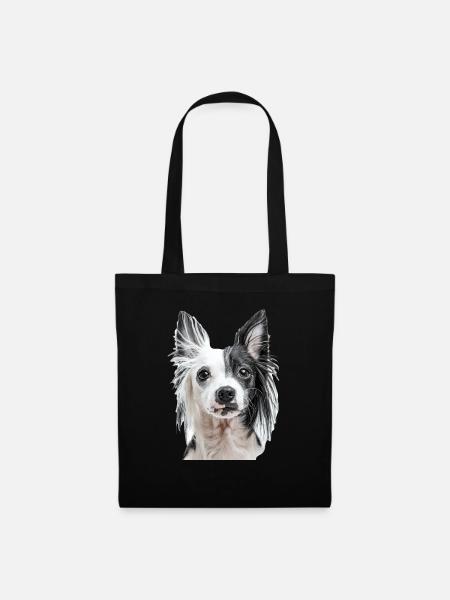 Chinesischer Schopfhund - Stoffbeutel - Schwarz