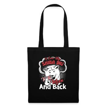I Love My Shiba Inu To The Moon And Back - Tote Bag - black - Front