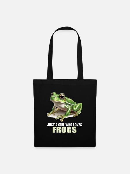 Frosch Frösche - Stoffbeutel - Schwarz