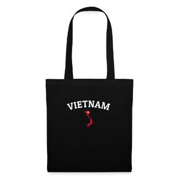 Carte du Vietnam Drapeau vietnamien Vietnamien - Sac en tissu - noir - Devant