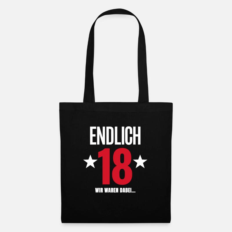 Endlich 18 Wir Waren Dabei - Stoffbeutel - Schwarz