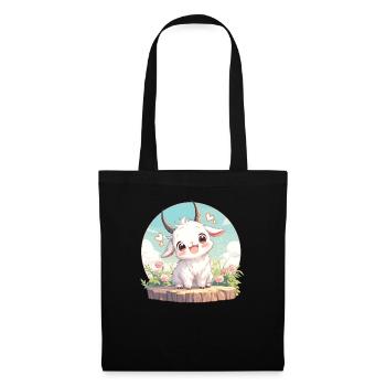 Chèvres chèvre - Sac en tissu - noir - Devant