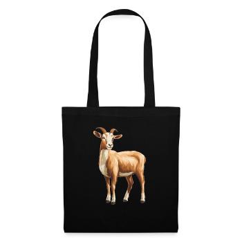 Chèvres chèvre - Sac en tissu - noir - Devant
