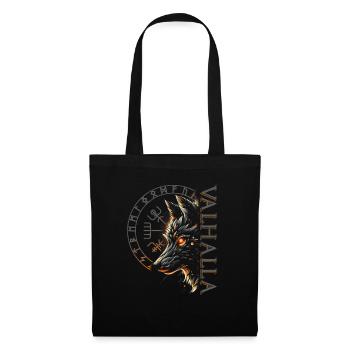 Valhalla Wolf Dieux nordiques Vikings nordiques - Sac en tissu - noir - Devant