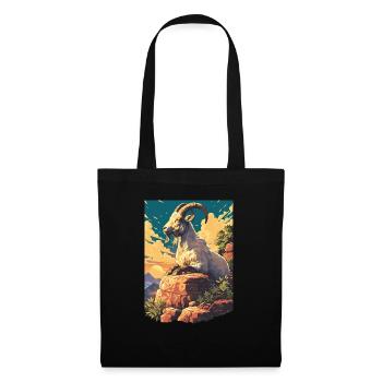 Chèvres chèvre - Sac en tissu - noir - Devant