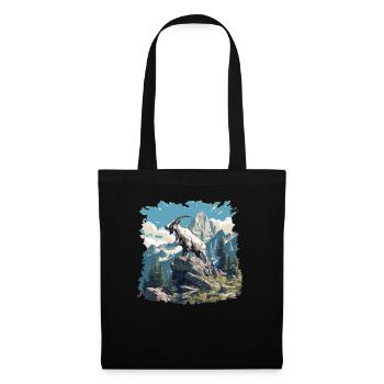 Chèvres chèvre - Sac en tissu - noir - Devant