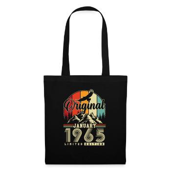 Original janvier 1965 Jahrgang Geburtstag - Sac en tissu - noir - Devant