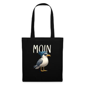 Moin Seagull Northern Germany Greetings Baltic Sea North Sea - Tote Bag - black - Front