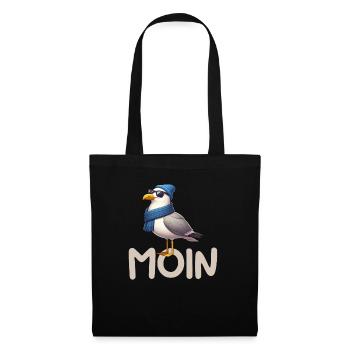 Moin Seagull Northern Germany Greetings Baltic Sea North Sea - Tote Bag - black - Front