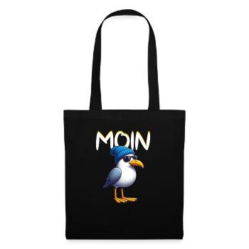 Moin Seagull Northern Germany Greetings Baltic Sea North Sea - Tote Bag - black - Front