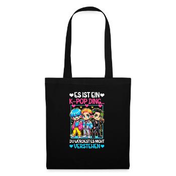 K-Pop Koreanischer Musik Kpop Fans Kdrama - Stoffbeutel - Schwarz - Vorne