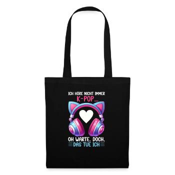 K-Pop Koreanischer Musik Kpop Fans Kdrama - Stoffbeutel - Schwarz - Vorne