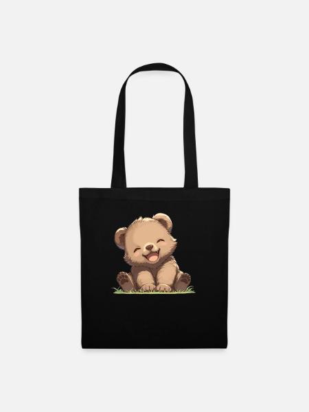 Grizzlybären Grizzlybär - Stoffbeutel - Schwarz