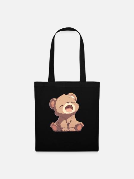 Grizzlybären Grizzlybär - Stoffbeutel - Schwarz