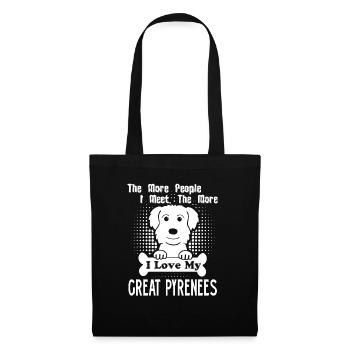 Love Great Pyrenees - Tote Bag - black - Front