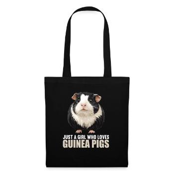 Meerschweinchen - Stoffbeutel - Schwarz - Vorne