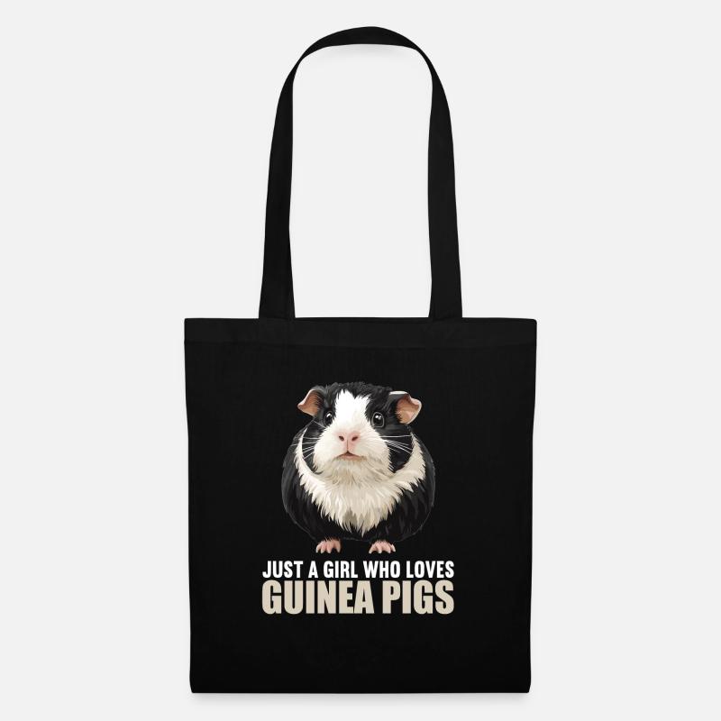 Meerschweinchen - Stoffbeutel - Schwarz