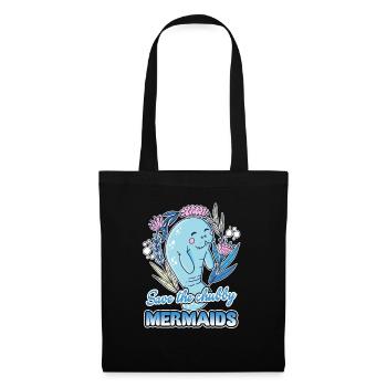 Manatee Save Chubby Mermaids - Tote Bag - black - Front