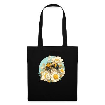Bienen Biene - Stoffbeutel - Schwarz - Vorne