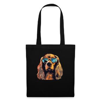 Cocker Spaniel Propriétaire de chien, Digital Art Dog - Sac en tissu - noir - Devant