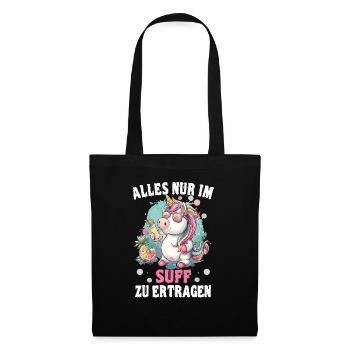 Colorful Refreshing Cocktail Unicorn - Tote Bag - black - Front