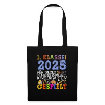 Écolier 2025 Inscription à l’école Première année - Sac en tissu - noir - Devant