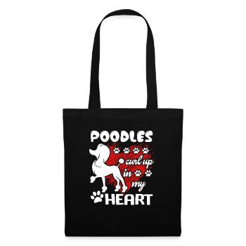 Poodle Is In My Heart - Tote Bag - black - Front