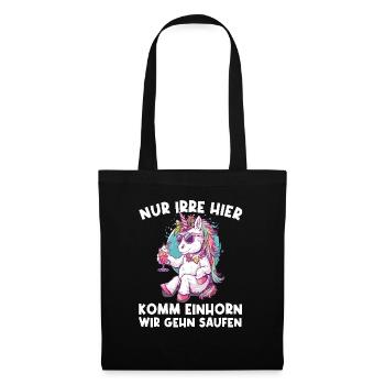 Erfrischendes Cocktail Einhorn Spruch - Stoffbeutel - Schwarz - Vorne