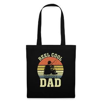 Reel Cool Dad - funny Dad Shirt - Tote Bag - black - Front