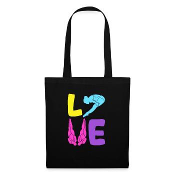 Water Sports Springboard Diver - Tote Bag - black - Front
