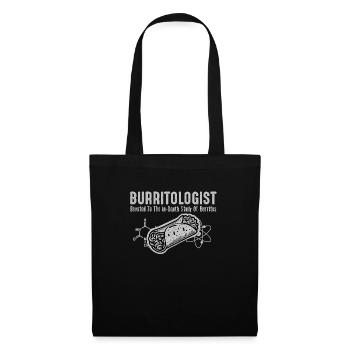 Burritologen-Studie über Burrito lustig für Frauen Männer - Stoffbeutel - Schwarz - Vorne