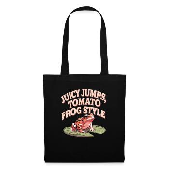 Tomato Frog Lover Animal Amphibian Froggy Toad - Tote Bag - black - Front